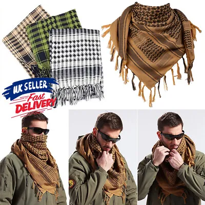 £7.02 • Buy Shemagh Arab Army Neck Scarf Tactical Face Mask KeffIyeh Palestine Military