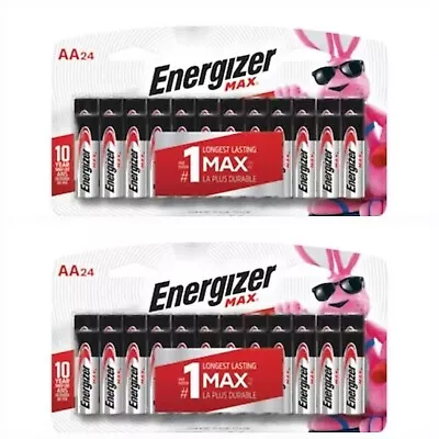 AA Energizer MAX Alkaline Batteries 2 Packs Of 24 (48 Total) • $32.99