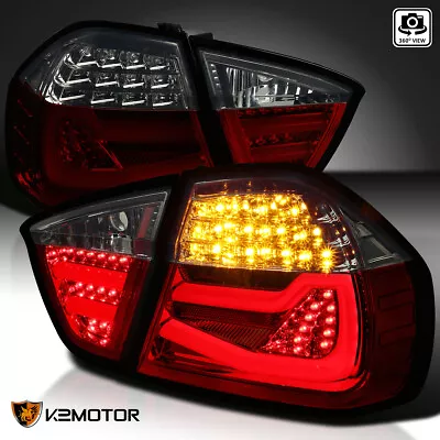 Red/Smoke Fits 2005-2008 BMW E90 325i 328i 4Dr Sedan LED Tail Lights Lamps L+R • $224.38