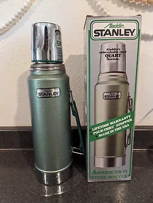 Vintage Aladdin Stanley Thermos Green 1 Quart A944 DH In Box 1992 USA Made • $70