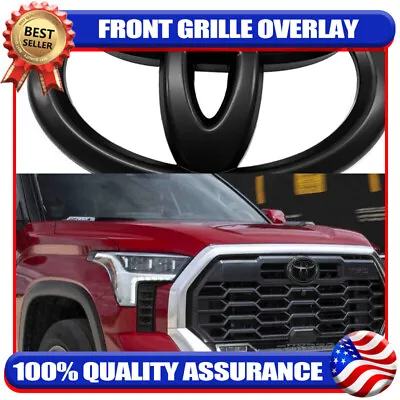 Front Blackout Emblem Overlay Kit For Tundra 2022 2023 Nameplate Cover Protector • $39.99