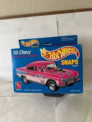 Hot Wheels Snap Model Kit '55 Chevy  Pink 1:32 Scale Super Rare  P83 • $31.49