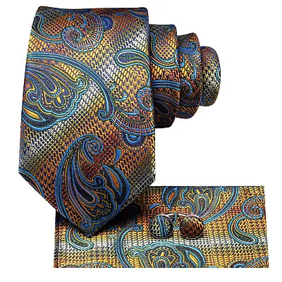 Hi Tie Woven Silk Tie Pocket Square And Cufflink Set • £3.50