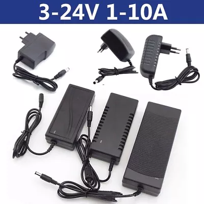 AC/DC 3V 5V 6V 8V 9V 10V 12V 15V 24V Power Supply Adapter Charger For LED Light • £3.59