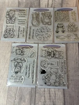 Personal Impressions Stamp Bundle Cat Stamps By Lindsay Mason NEW 5 Packs • £12