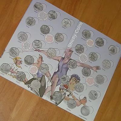 OLYMPIC 50p ALBUM Official Royal Mint Coin Hunt Folder Space Completer Medallion • £169.95