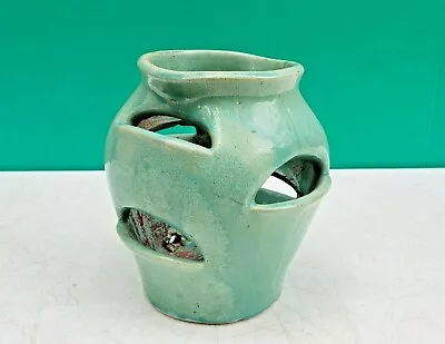 Art Pottery Strawberry Jar Cactus Pot Planter Vase Antique 1920s Hand Thrown • $95