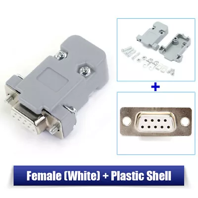 Female/Male Plug Socket DB9 9Pin D-SUB Solder Type Connector Metal/Plastic Shell • £1.84