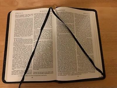KJV King James Version Holy Bible Oxford Press Black Leather Red Letter • £32