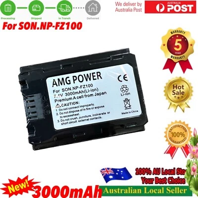 $37.98 • Buy 3000mAh A MG NP-FZ100 Battery For Sony Alpha A7 A7R A7S Mark 3 4 III IV Camera