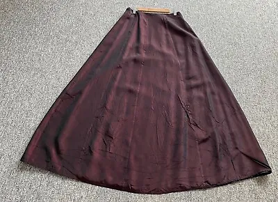 Rickis Maxi Skirt Crushed SatinSkirt Goth Witchy Pagan Steampunk Made In Canada • £15