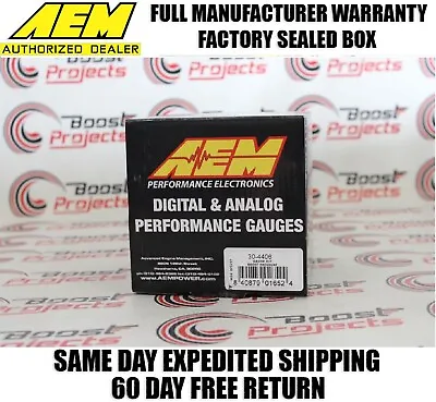 AEM 52MM Digital 35psi Electronic Turbo Boost Gauge 30 In. Hg/35 Psi # 30-4406 • $179.95