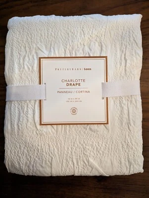 $69 • Buy POTTERY BARN TEEN  Charlotte Curtain - Ivory - 52  X 96  - NEW WITH TAGS!