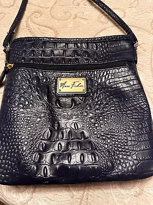 Mark Fisher Blue Faux Croc Embossed Crossbody • $25