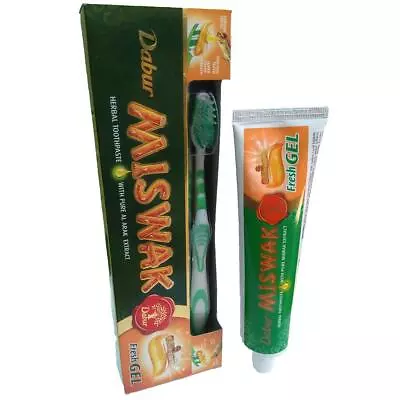 Dabur Miswak Herbal Toothpaste Arak Extract (free Toothbrush Included) : 150g • $7.99