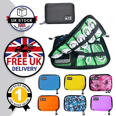 Cable Organiser Earphone Bag Electronics Accessories Case Travel Gadget Pouch UK • £5.95