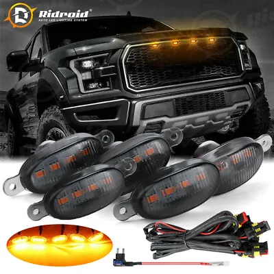 5X Amber LED Front Grille Grill Running Lights Smoked For Ford F150 Raptor Style • $30.76