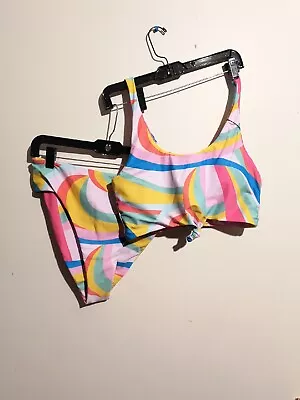 Zaful Gorgeous Multicolored High Waist Bikini Swimsuit LARGE • $12