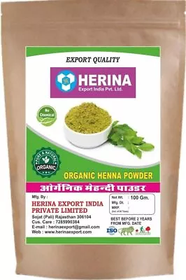 Organic Heena Powder For Hair Colour And Growth Includes All Vital Properties • £11.30