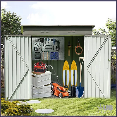 6'x4' Outdoor Storage Shed Metal Garden Tool Shed W/ Lockable Doors Backyard • $168.80