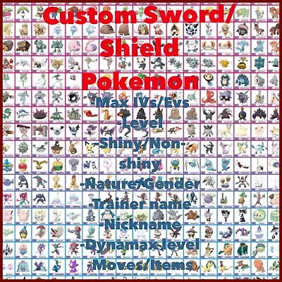 $1.30 • Buy Pokemon Sword And Shield - ANY Shiny 6IV Custom Pokemon - FAST DELIVERY