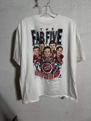 Vintage 1996 Detroit Red Wings The Fab Five Caricature T Shirt XL Federov NHL • $39.99