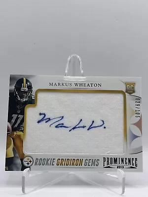 2013 Panini Prominence Rookie Gridiron Gems Auto #164 Markus Wheaton/105 RC • $11.99