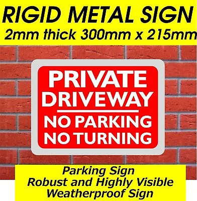 Metal Private Driveway No Parking No Turning Parking Sign Home /house Sign • £6.99