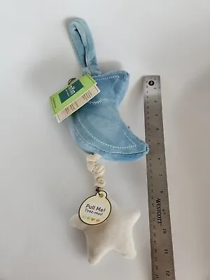 Miyim Sleeping HalfMoon Sensory Musical Hanging Activity Toy Baby Blue Plush NWT • $18.47
