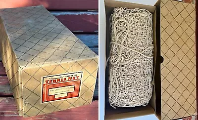 Vintage Never Used TENNIS NET  36’ X 3’ Original Box Canvas Binding Made In USA • $150