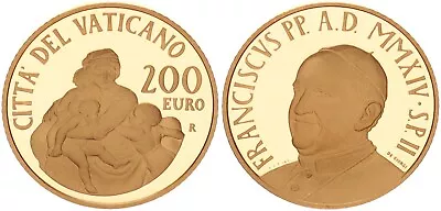 Vatican 200 Gold Pope Francis Die Charity Pf 499Ex 106123 • $5745.30