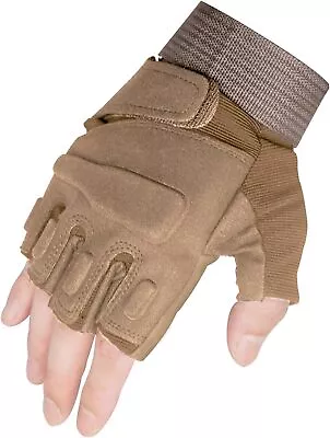 Tactical Fingerless Gloves For Motorcycle Cycling Climbing Hiking Hunting Gloves • $11.98