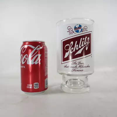 Large Vintage Schlitz Beer Glass Tumbler Mug 7  Tall X 4  Dia • $16.50