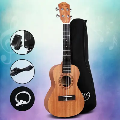 $51.56 • Buy New 23  Concert Ukulele Hawaiian Guitar Solid Wood Acoustic Musical Instrument