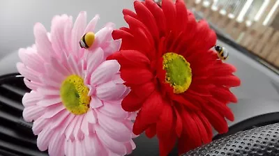 Car Gerbera Daisy Flower For Any Car That Has A Dashboard Vase + Free Gift UK • £7.96