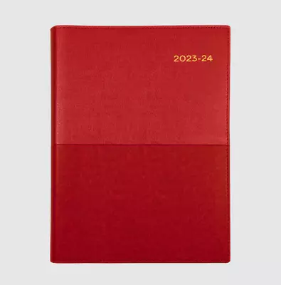 2023-2024 Financial Year Diary Collins Vanessa A5 Week To View Red • $14.75