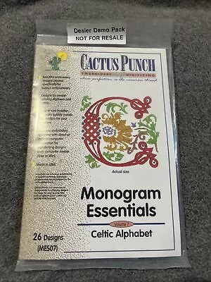 Cactus Punch Monogram Essentials Vol.7 Celtic Alphabet Machine Embroidery • $10