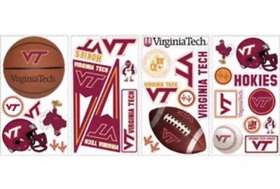 Virginia Tech Hokies Peel & Stick Appliqués By Roommates-New • $12.99