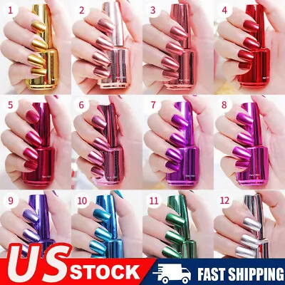 18ml Metallic Nail Polish Magic Mirror Effect Chrome Nail Art Polish Varnish US • $6.99