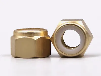 Brass Nylon Insert Lock Nuts Hex Nylock Nuts M2 M3 M4 M5 M6 M8 • £90.54