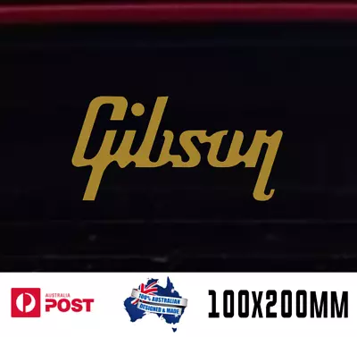 Gibson Windshield Windscreen Laptop Sticker Decal 200mm GOLD • $5.50