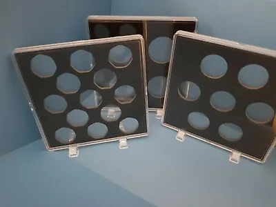 £6.99 • Buy ACRYLIC COIN DISPLAY CASES FOR OLD 50p, NEW 50p,10p,1 Pound,2 POUNDS COINS!