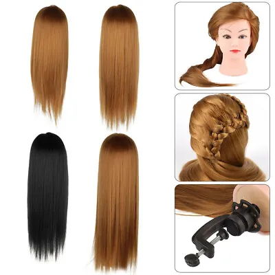 £29.89 • Buy 24/26/30  Salon Hair Training Head Hairdressing Styling Mannequin Doll + Clamp