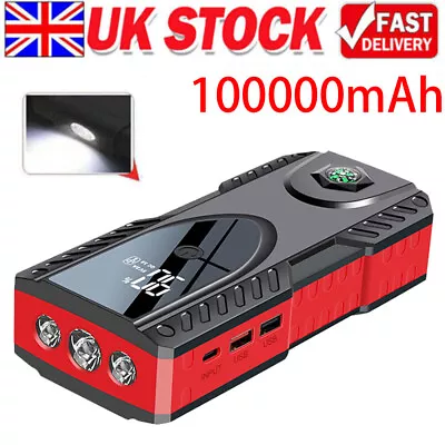 28000mah Car Jump Starter Pack Booster Battery Charger Emergency Power Bank • £23.99