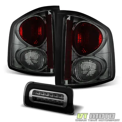 Smoke Fits 94-04 Chevy S10 GMC Sonoma Tail Lamps+Full LED 3rd Tail Brake Light • $86.94