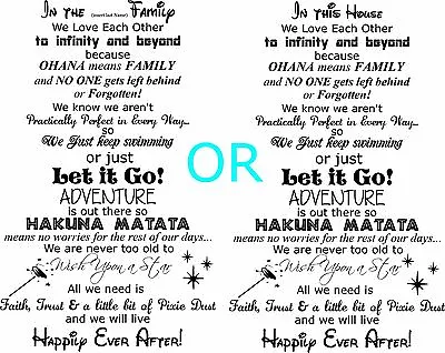 In The (insert Last Name) Family In This House Movie Quotes Wall Decal Let It Go • $32.99