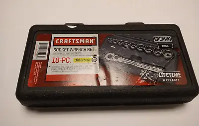 Craftsman Vintage Tool Box For 3/8  Socket Set 9  X 5  X 2  Black Made In USA • $14.53