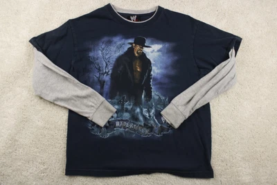 £24.33 • Buy WWE Shirt Kids Large Blue Undertaker Halloween 2007 Long Sleeve T Thermal Sleeve
