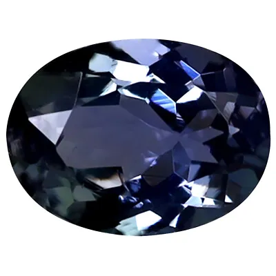 0.82 Ct Fair Oval Cut (7 X 5 Mm) Un-Heated Bluish Violet Tanzanite Gemstone • $48.79