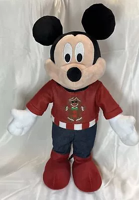 Christmas Holiday Disney 22 In Mickey Mouse Gingerbread Porch Plush Greeter • $29.99